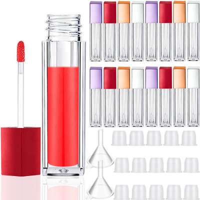 Cosmetic Packaging Empty Lipgloss Tube With Brush Lips Gloss Container Unique Lip Gloss Bottles